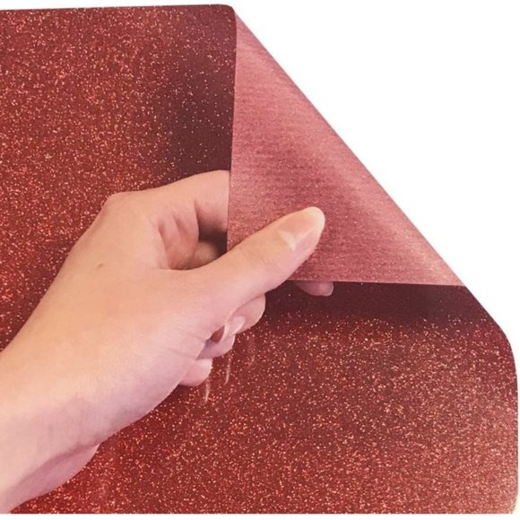 20" x 5 Feet Glitter Red Siser Easyweed HTV Heat Transfer Iron-On Vinyl - Picture 4 of 6